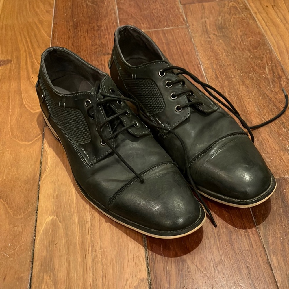 Steve Madden Jagwar Men's Black Leather Shoes
